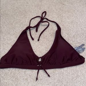 Burgundy Aerie Bathing Suit Top